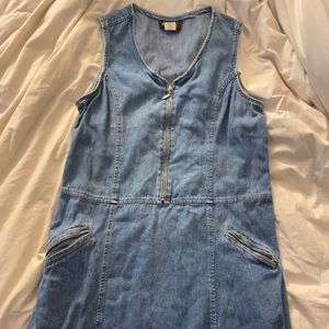 Vintage faded glory denim overall jumper dress